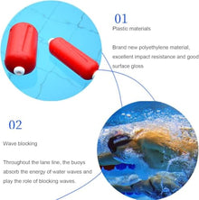 Swimming Pool LNNW Safety Rope with Floats Swimming Lane Divider Rope, Beach Accessory Safety Float Line for Inground Water Park