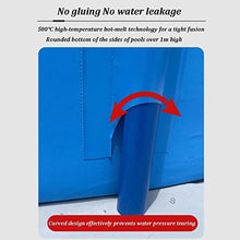Aquarium Pool Pond With Drain Valve, Portable Water Storage Tank Ground Swimming Pools PVC Canvas Fish Pond With Stand Solid Structure For Aquaculture, Garden Cisterns ( Color : Blue , Size : 3x0.8m/5