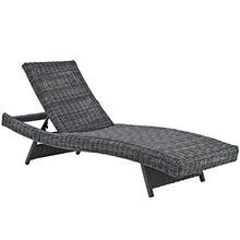 Modway Summon Wicker Rattan Outdoor Chaise Lounge Chair Beige