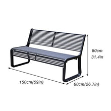 Sunyongfly Wrought Iron Park Bench,Outdoor Garden Bench,Double Outdoor Bench, for Squares, Parks, and Residential Areas(Size:150cm)