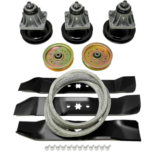 Universal Lawn Mower Spindle and Blade Rebuild Kit - Replacement Part #8012035REBPULLEYRUSS1, Compatible with Walk-Behind & Zero-Turn Mowers