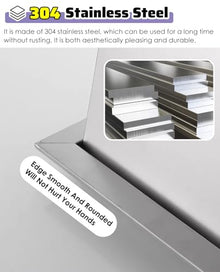Vertical Single Outdoor Kitchen Door with Lock, Stainless Steel Access Panel for BBQ Island, Wall Ceiling Floor Attic Revision Hatch(16x32in/405x815mm)
