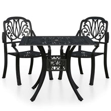 KDACVBMG 3 Piece Bistro Set Cast Aluminum Black