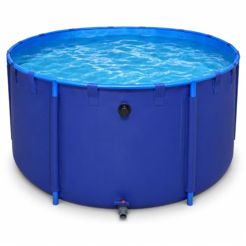 Round Above Ground Pool Set with Drain, Outdoor Heavy Duty Backyard Family Swimming Pool Easy Set Blue 9.1x2.6ft