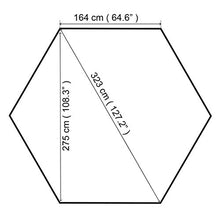 HKTMGDNG 10.6ft Hexagonal Outdoor Garden Gazebo Anthracite Metal Frame