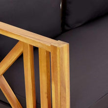 KUPTYERFG Extendable 3-Seater Patio Bench Daybed Solid Acacia Wood