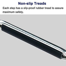 SAeWare Pool Ladders 4 Steps Drop Down Boarding Ladder, Marine Pontoon Boat Dock Heavy Duty Aluminum Boarding Ladder with Handrails, Non-Slip Treads