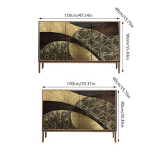 DINBOZ26X Living Room Table Kitchen Sideboard Organiser, Decorative Cabinet Office with Doors and Shelves for Entryway, Living Room and Bedroom Outdoor Side Table(120 * 40 * 90cm)