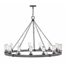 Bailey Street Home Industrial Farmhouse Fifteen Light Chandelier Aged Zinc Finish Black