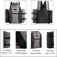 WJJDLLNP Outdoor Four Persons Picnic Bag With Tableware Blanket Insulation Refrigerated Men's Lunch