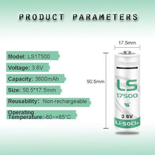 LZCVGTH (40-Pack) LS17500 A 3.6-Volt 3600mAh Lithium Battery LS 17500 for CNC Water Meters Frequency Converters