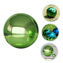 LUOESVTEN Garden Gazing Ball,Ornament Hollow Ball Mirror Finish Garden Ball,Gazing Balls, Garden Reflective Ball Stainless Steel Metal Grape Ball(Green,580mm)