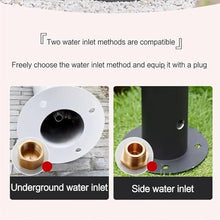 ERoomQ Freestanding Garden Water Column Hose Stand with Full Copper Outdoor Faucet Single Outlet Floor Mounted Water Feature,Single Outlet Faucet-86cm