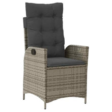 YNGBHFNOP Modern 5-Piece Outdoor Dining Set with Cushions, Grey Poly Rattan Patio Furniture Set for Garden Backyard Porch, All-Weather Wicker Table and Chairs