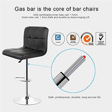 GLigeT Bar Chairs 2Pcs Lounge Chairs Bar Chair PU Leather Bar Stool Lift Height Adjusted Swivel Leisure for Home Office Kitchen Backrest Chair Bar Stools (Color : Black)
