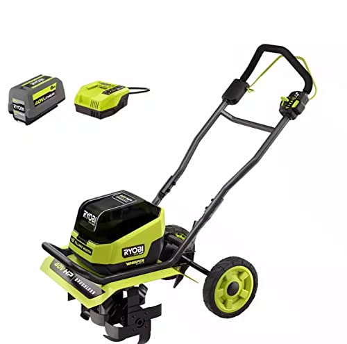 RYOBI 40V HP BRUSHLESS 16 in. Front Tine Tiller with Adjustable TILLING Width with 6.0 AH