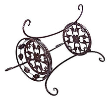 SIDUFHAOPKLL European Double-Layer Wrought Iron Flower Stand Pot Shelf Balcony Living Room Rack