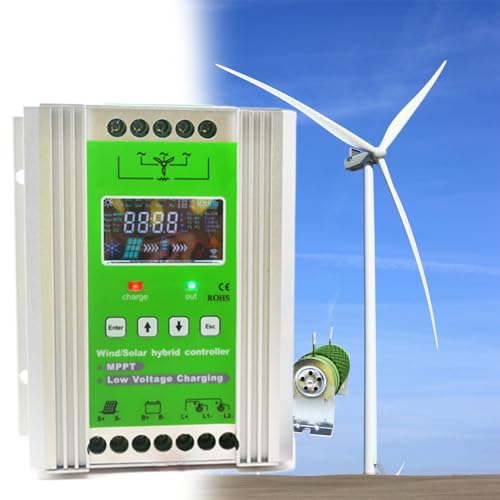 1000W Wind Solar Hybrid Charge Controller with LCD Display,12V/24V/48V Automatic Wind and Solar Charge Controller, Wind Solar Power Accessories,12V24V