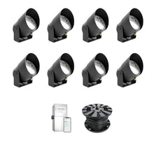 Haven Lighting Smart Phone Controlled Up LED Lights, Landscape Lighting Kit - Exterior House Lighting, Aluminum 8-Pack