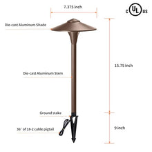 VISTA 4-Pack Cast Aluminum Landscape Path Lights, 12V Low Voltage Landscape Lighting Pathway Lights with 1.5W G4 LED Bulb for Outdoor Walkway Yard Garden Driveway
