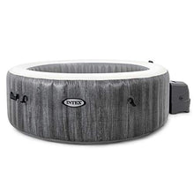 Intex Greywood Deluxe 4 Person Inflatable Hot Tub Spa Wood Grain Pattern