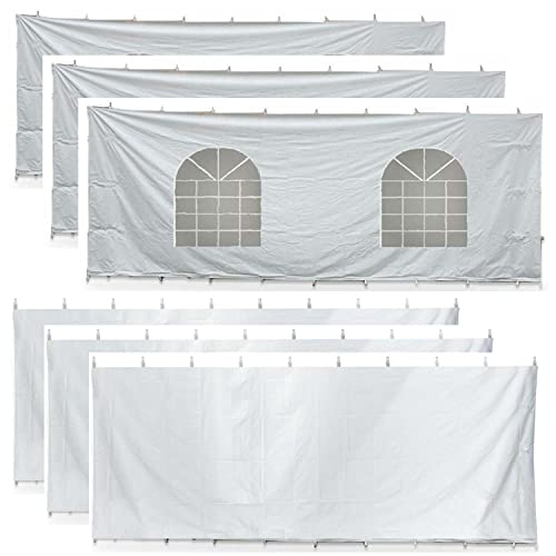 TentandTable 20' x 40' Premium Blockout Sidewall Kit White