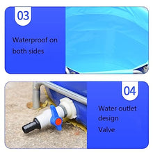 GRRICEPL Pool Above Ground, Round Canvas Fish Pond Pool, Indoor Free-Standing Pond for Fish Farming, with Metal Bracket, Thickening Pool (Color : Blue, Size : 1.5x1m)