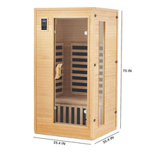 PioneerWorks 1 or 2 Person Low EMF Infrared Sauna Wood Color