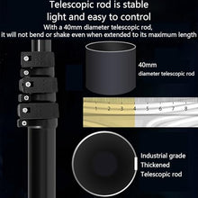 Solar Panel Cleaning Brush Extendable Rod Water Hose Fed Brush Tall Windows Cleaning Brush Telescoping Spray Brush for Cleaning Solar Panel, Roof, Pool, RV,3.5m(11.5ft)