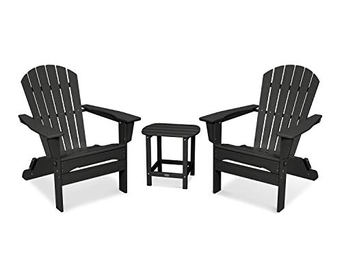 POLYWOOD South Beach 3-Piece Adirondack Chair Set with Side Table