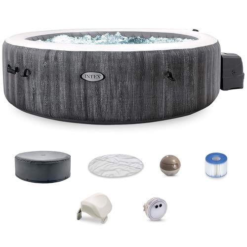 INTEX PureSpa 6 Person Inflatable Hot Tub with Energy-Efficient Spa Cover