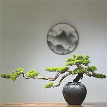 YXIANG56Q Fake Plants Artificial Pine Bonsai Tree, Realistic Indoor for Office, Low Maintenance Faux Greenery Bonsai Tree