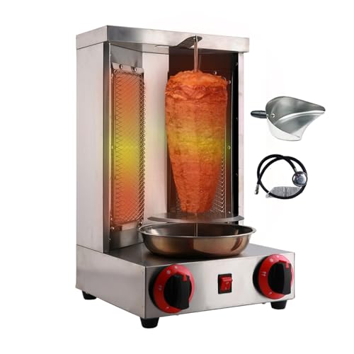 pedenencelia Vertical BBQ Machine Commercial,gyro broilers,360° Rotating Heating,Stainless Steel,Easy to Clean,for Restaurant Home Kitchen Use,Electric Kebab Grill