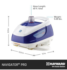 Hayward Navigator Pro Pool Suction Cleaner for Inground Pools up to 20x40ft