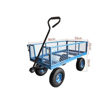 Mesh Garden Dump Cart with Removable Sides Heavy Duty Garden Cart Wagon, for Soil Mulch Plant Transport