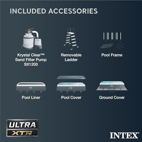 Intex Ultra XTR Rectangular Swimming Pool Set Blue