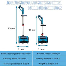 Snow Removal Machine Cordless – Battery-Powered Snow Blower, 2800rpm & 21v Snow Thrower – 26ft Snow Throw, Compact Electric Lifting Snow Shovel for Apartments, Garages & Trucks