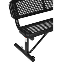 Global Industrial 4'L Heavy Duty Outdoor Steel Picnic Bench with Backrest