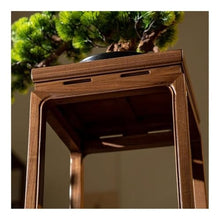 WOAITIANTIAN Vase Stand Vintage Tall Leg Plant Shelf, Walnut Wood Chinese Bonsai Base for Indoor Outdoor(Large)