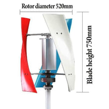 HYZHANHONG 1000W Wind Turbine Vertical Axis Permanent Magnetic Generator, 12V-220Vmagnetic Suspension Vertical Axis Electric Generator with Controller,12V