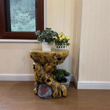 M3b6G8p1 bonsai pot stand Imitation Wooden Base Resin Plant Stand