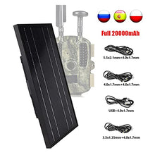 Trail Camera Solar Panel Trail Camera Solar Panel 20000mAh Solar Panel Complete Kit 12V Solar Cell Charger Monocrystalline Solar Power Pack Photo Trap for Hunting Camera (Colour: WG20000) (WG20000