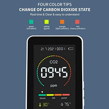 HBJWOV 3-in-1 Intelligent Carbon Dioxide Detector Lightweight Measuring Tool Indoor Air Quality Monitor Thermometer Hygrometer