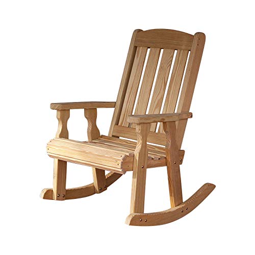 Amish Heavy Duty 600 Lb Mission Pressure Treated Rocking Chair (Unfinished)