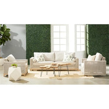 Essentials For Living Woven Tropez Fabric Outdoor Sofa Chair in Gray