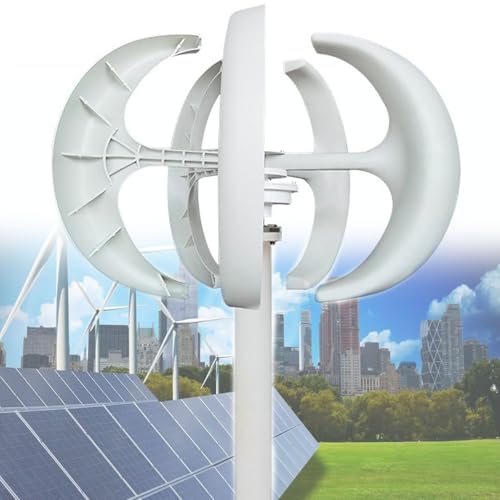 Wind Turbine,Vertical Wind Generator,Lantern Wind Turbine,Wind Power Generator with Controller,4000w/5000w/6000w Wind Turbine Generator Kit 12V-4000W