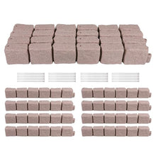 Generic Faux Stone Landscape Edging Decorative Stone-Look Garden Border with 24 Pieces Spikes 12pcs for DIY Outdoor Yard Landscaping