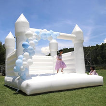 awesmflate White Commercial Grade Bounce House with Blower 13x11.5x10ft