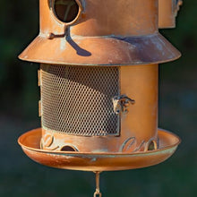 4 Assorted Hanging Birdhouse Feeder Chimes in Antique Copper The Homestead Collection (Set of All 4 (1 of Each))