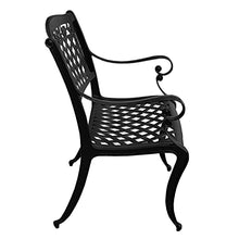 Oakland Living Modern Ornate Outdoor Mesh Aluminum 42-in Black Round Patio Dining Set with Four Chairs